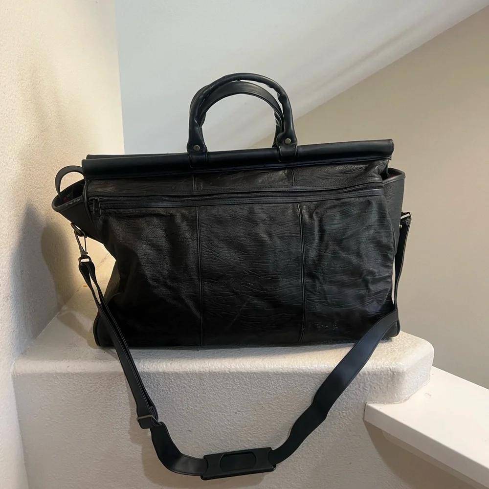 Unbranded Black Leather Messanger Bag Laptop Briefcase Shoulder‎ Travel Bag